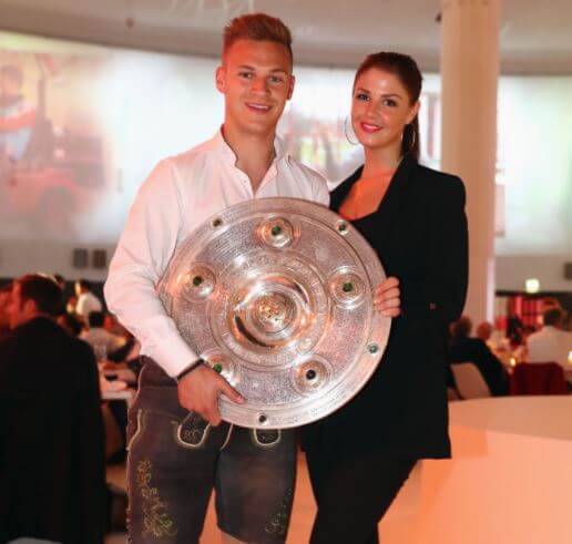 Lina Meyer with her partner, Joshua Kimmich.